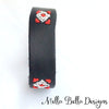 Black Embroidered Leather Bracelet