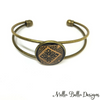 Black & brown geometric Pysanka bracelet