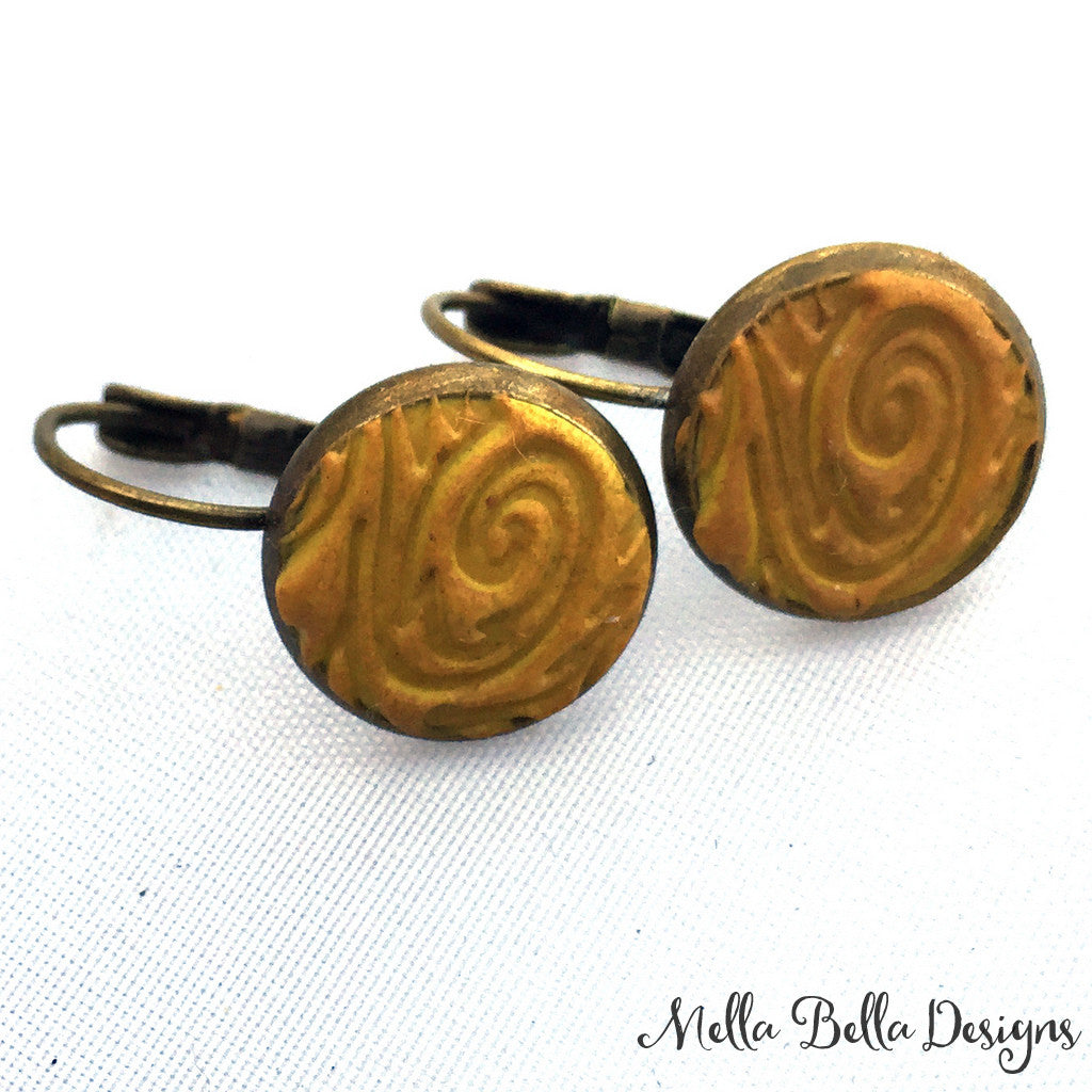 Gold Swirl Earrings