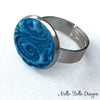 Blue Swirl Ring