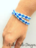 Blue Pattern Wrap Bracelet