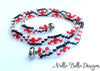 Red Pattern Wrap Bracelet