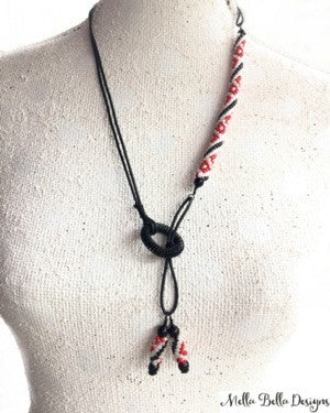 Asymmetrical Bead Crochet Lariat